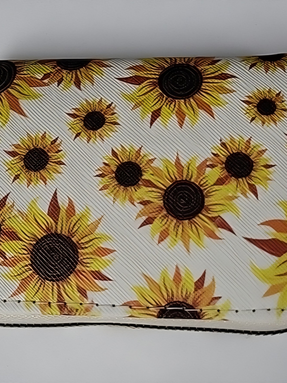 Sunflower Print Women's Wallet - Yellow Floral Pattern